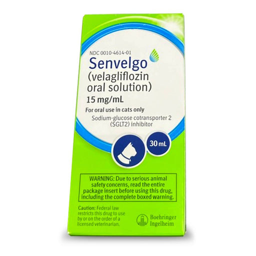 Rx Senvelgo (velaglifozin oral solution) Oral Hypoglycemic for Cats, 15mg/ml, 30ml - 012BI-4614 - 15mL - 30mL - 1