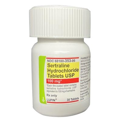Rx Sertraline 100 mg Tablets, 30 ct for Dogs & Cats – Anti - Anxiety & Behavior Control - 012MID-59740 - 100 mg - 30 Tablets - 1