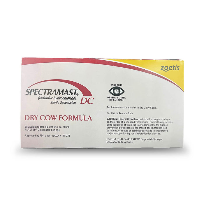 Rx Spectramast DC (Ceftiofur Sterile Suspension) Injection – Dry Cow Antibiotic 12 ct - 012PFZ-1000907 - 10 ml - 12 ct - 1