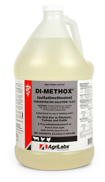 Rx Sulfadimethoxine (Di - Methox) 12.5% Oral Solution, 1 gal - Jeffers - Animal Health & Wellness > Medicine