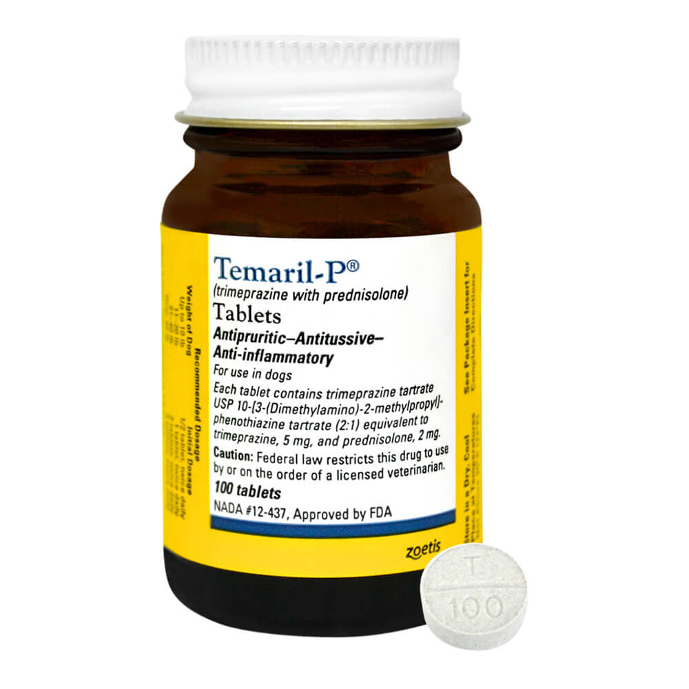 Rx Temaril-P for Dogs, 5mg/2mg Tablets — Jeffers
