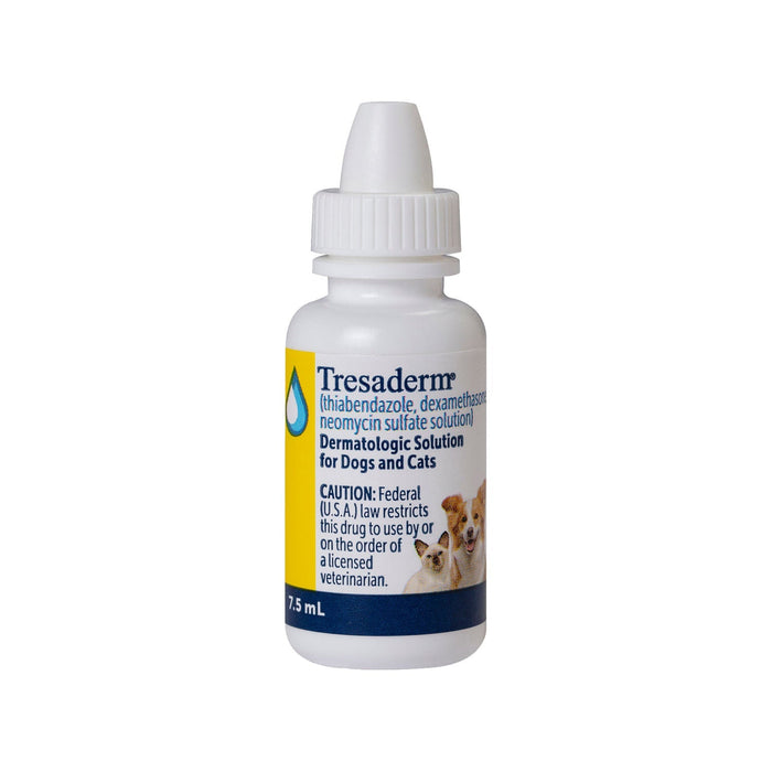 Rx Tresaderm (thiabendazole, dexamethasone, neomycin sulfate solution) Dermatologic Solution for Dogs & Cats - 012003-7-5 - 7.5 mL - 2
