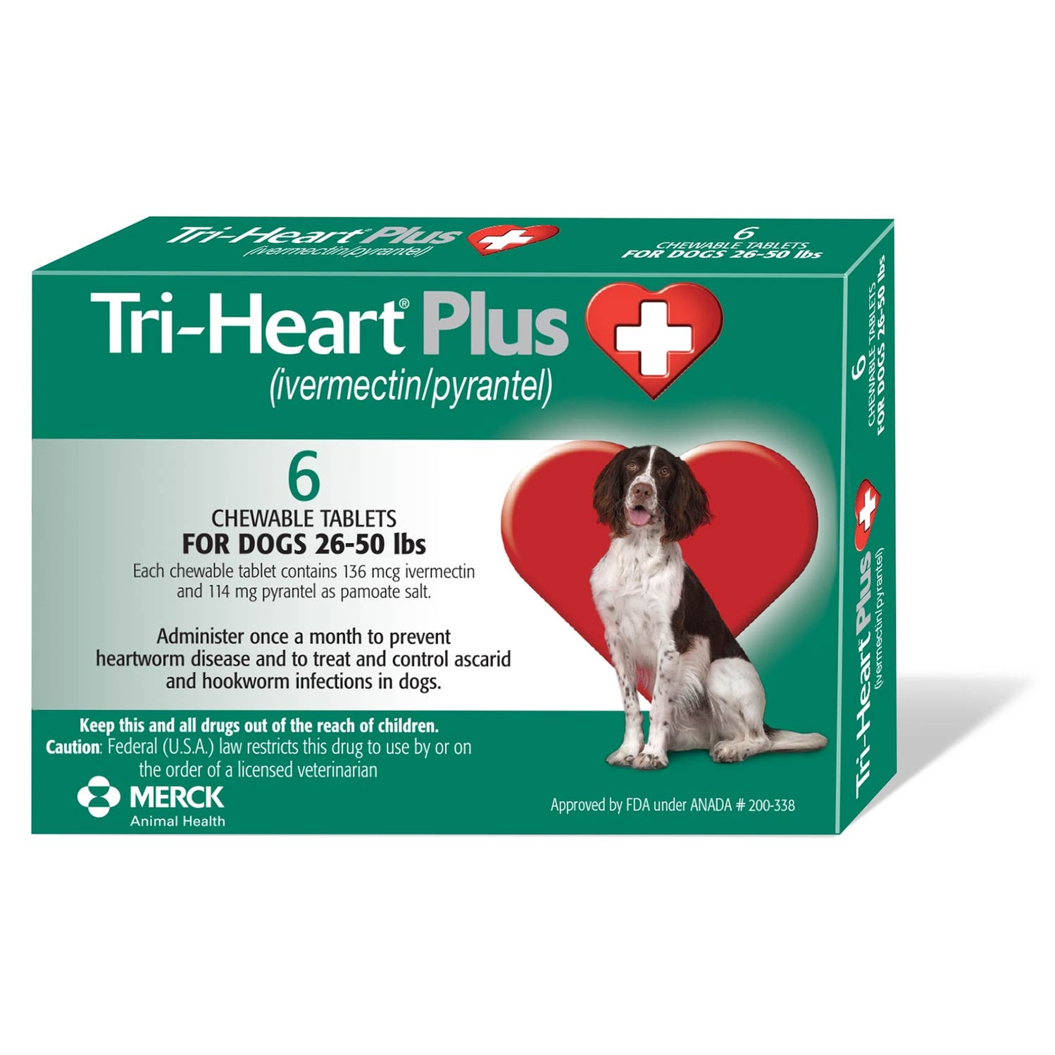Tri-Heart Plus Chewable Tablets for Dogs, 6 ct — Jeffers
