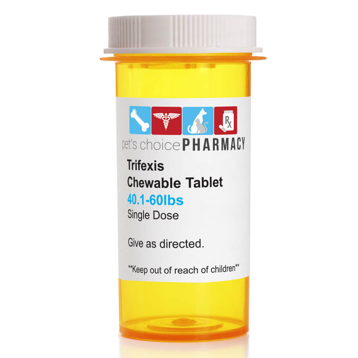Rx Trifexis Chewable Monthly Tablets for Dogs - 012ELC-40-1-60-1 - 40.1 - 60 lbs - 1 Chewable Tablet - 7