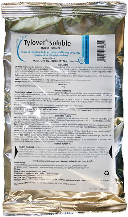Rx Tylovet Soluble, 100 g (tylosin tartrate) - 012HUV-100 - 1
