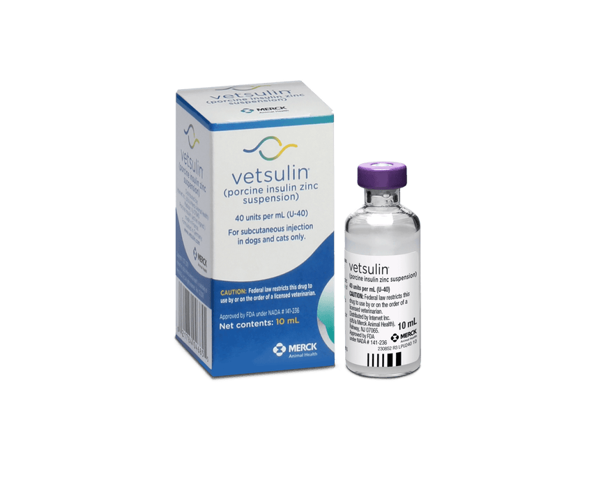 Rx Vetsulin (porcine insulin zinc suspension) for Dogs & Cats, 40 units/mL Injectable, 10 mL - 012IAVD-10 - 4