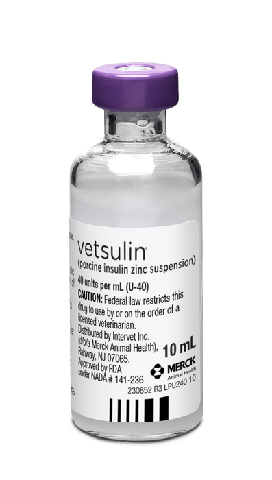 Rx Vetsulin (porcine insulin zinc suspension) for Dogs & Cats, 40 units/mL Injectable, 10 mL - 012IAVD-10 - 5