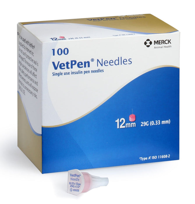 Rx Vetsulin VetPen Needle, 12 mm, 100 ct - Jeffers - Animal Health & Wellness > Medical Supplies