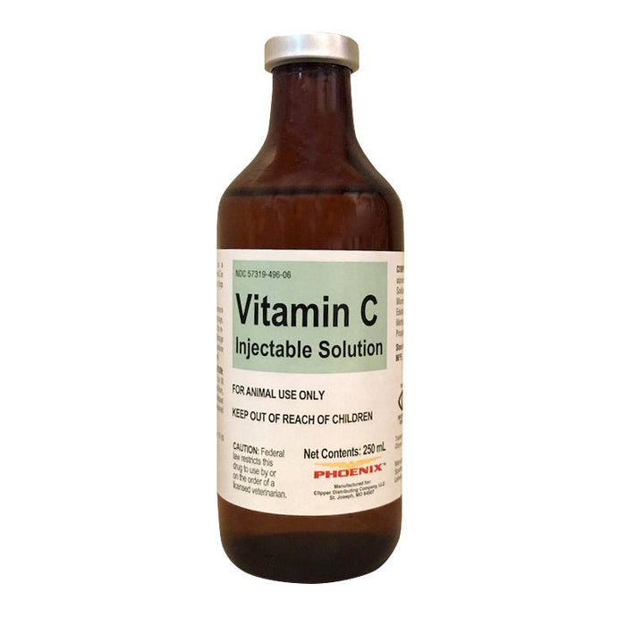 Rx Vitamin C Injection – Sterile Injectable Vitamin C for Horses, Cattle, Dogs & Cats, Immune & Collagen Support - Jeffers - Animal Health & Wellness > Medicine