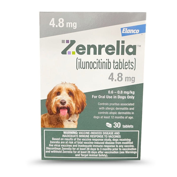 Rx Zenrelia (Ilunocitinib) for Dogs, Blister Packs - 012ELC-00600 - 4.8mg - Gray - 30 ct - 4