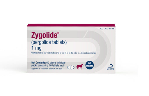 Rx Zygolide® (Pergolide) Tablets for Horses – FDA - Approved Generic - 012DEC-ZYGO60 - 1 mg - 60 ct - 2