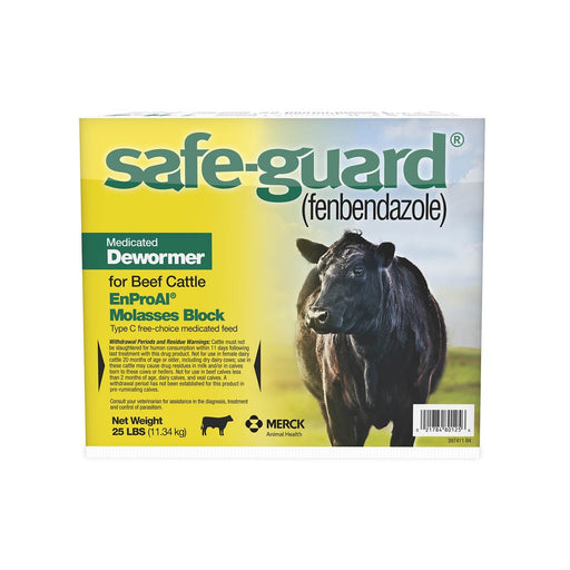 Safe - Guard Cattle Medicated Dewormer Block, 25 lb - I6SQ - 1