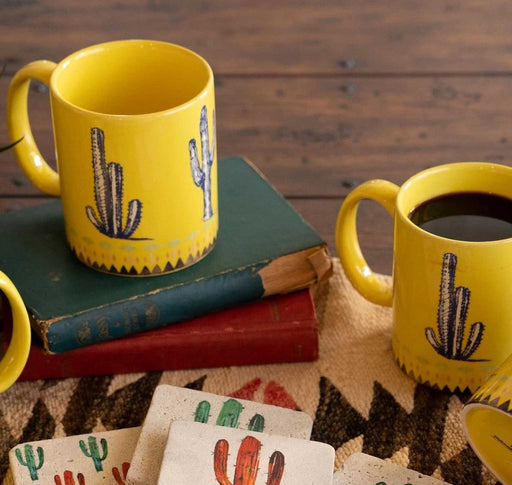 Saguaro Cactus Border Coffee Mug, Set of 4 - Jeffers - Home Goods & Gifts > Kitchen