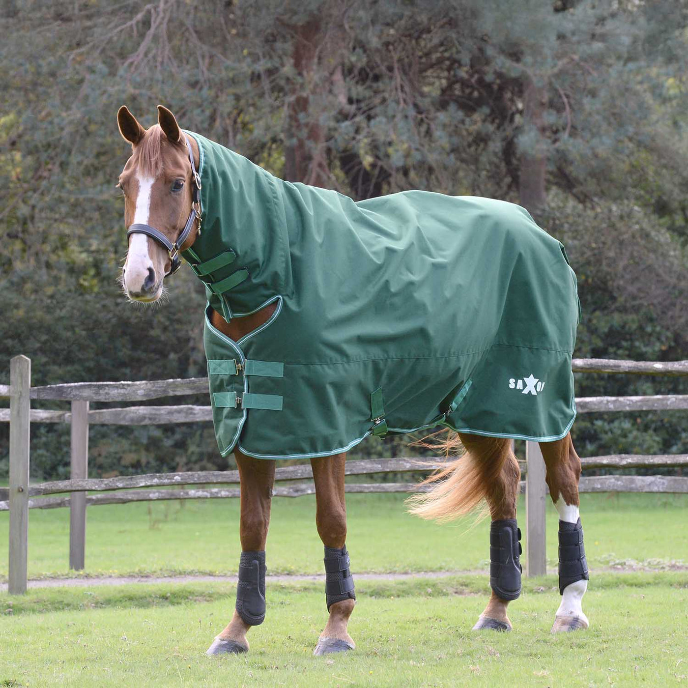 Saxon Defiant 1200 Denier Combo Neck Turnout Horse Blanket — Jeffers