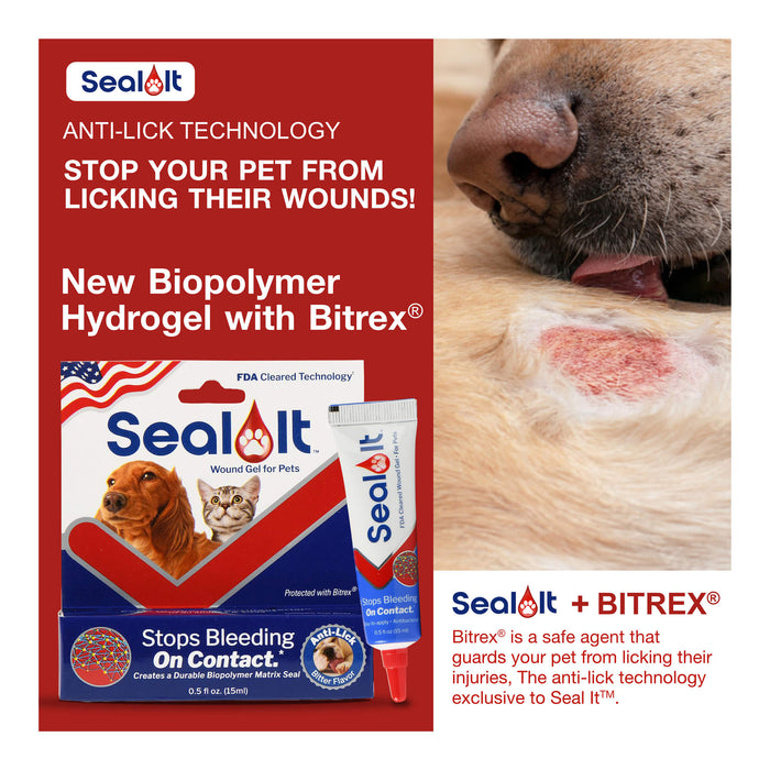 Seal It Wound & Blood Stop Gel for Dogs & Cats - SIAA - .5oz (15 ML) - 4