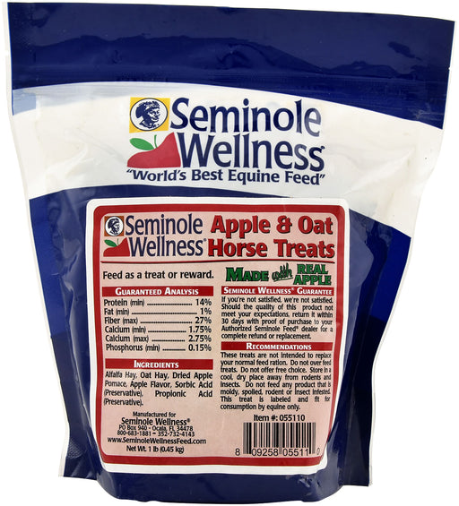 Seminole Wellness Apple and Oat Horse Treats - 1lb bag Seminole Wellness Apple and Oat Horse Treats  