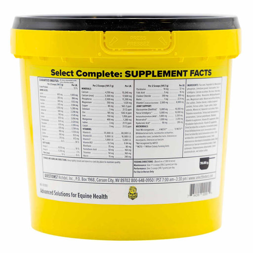 Select Complete Whole Horse Support Supplement – Joint, Hoof & Coat Health, Gut Support, Vitamins & Amino Acids for Performance and Wellness - SELB5 - 5 lb - 16 Day Supply - 2