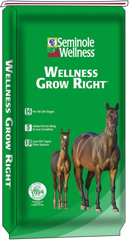 Seminole Wellness Grow Right Textured Feed, 50 lb - Jeffers - Horse Supplies > Horse Feed