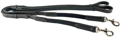 Avignon Leather & Elastic Side Reins - Black  