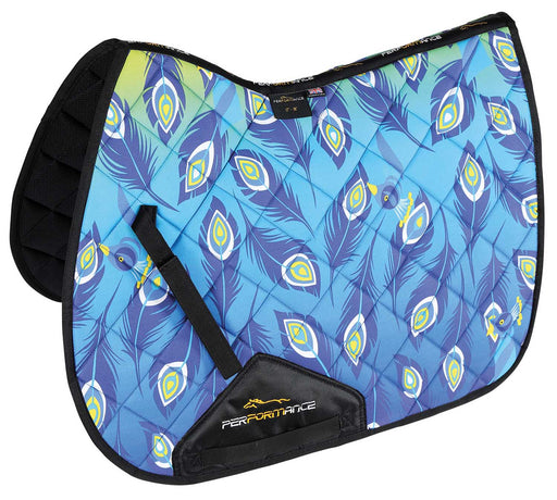 Aubrion Performance Saddle Pad - Lime Peacock  