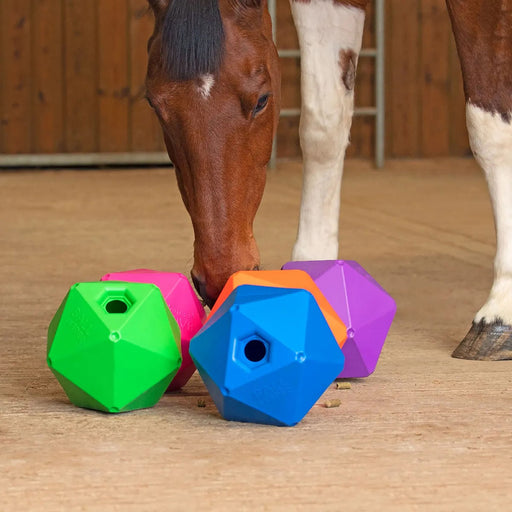 Shires Ball Feeder Horse Toy, 9" - Blue  