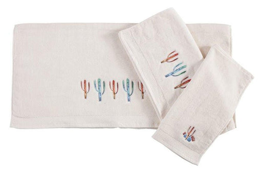 Serape Cactus 3 Piece Towel Set, Cream - Jeffers - Home Goods & Gifts > Home Decor and Candles for Home Improvement