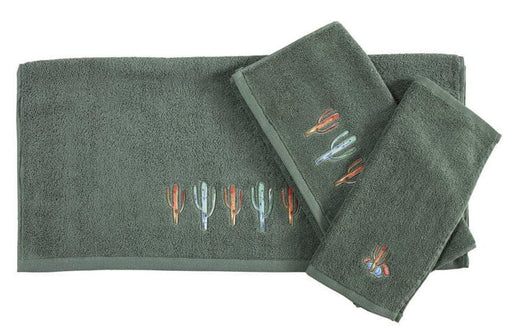 Serape Cactus 3 Piece Towel Set, Turquoise - Jeffers - Home Goods & Gifts > Home Decor and Candles for Home Improvement