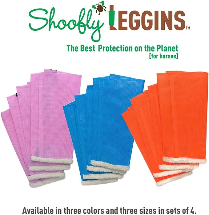 Shoo Fly Leggins – Beschermende Mesh-leggings Voor Pony's – Insectenwerend, Ademend En Chemievrij – Oranje