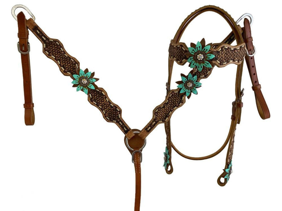 Showman 3D Flower Tack Set - Jeffers - Horse Supplies > Horse Tack > Tack Sets