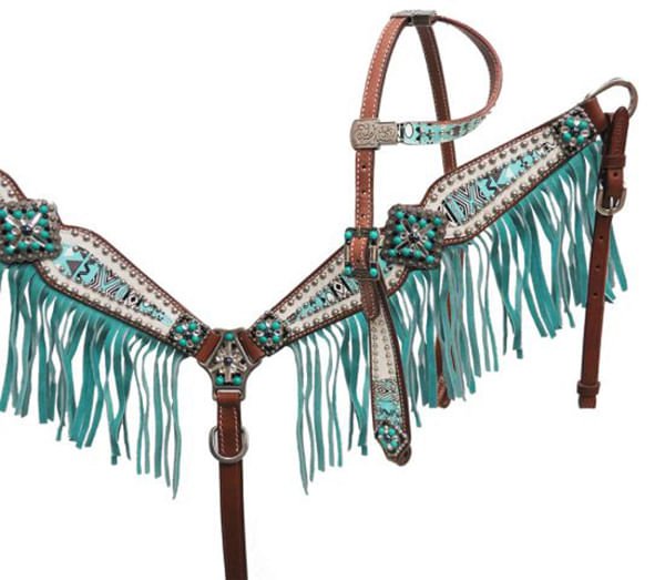 Showman Arctic Aztec Tack Set, Full size - Jeffers - Horse Supplies > Horse Tack > Tack Sets