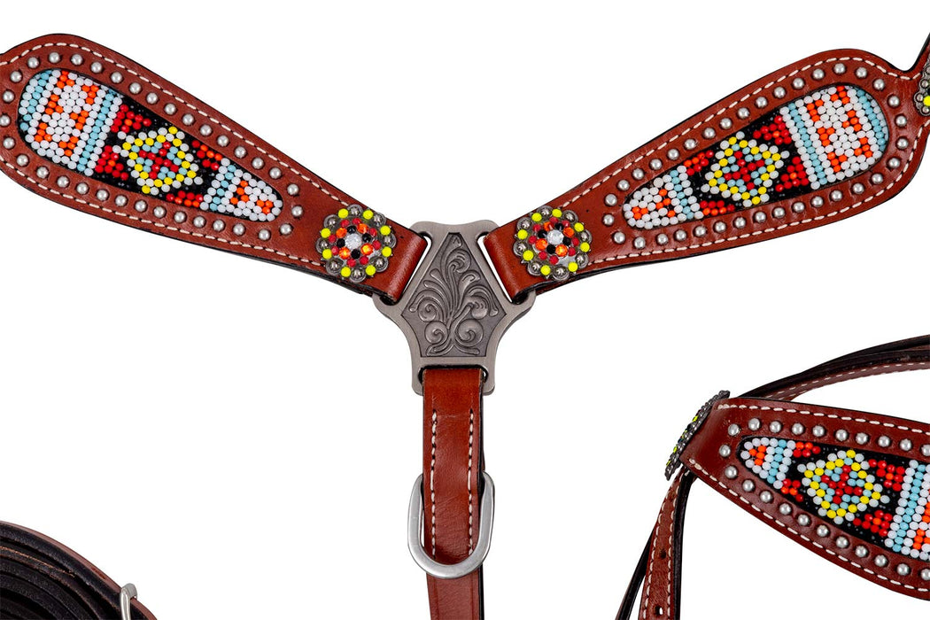 Showman Multi Colored Aztec Tack Set - Jeffers - Horse Supplies > Horse Tack > Bridles & Headstalls