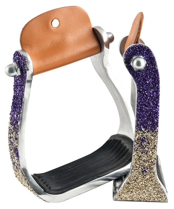 Showman Ombre Glitter Overlay Stirrups - Jeffers - Horse Supplies > Horse Tack > Stirrups