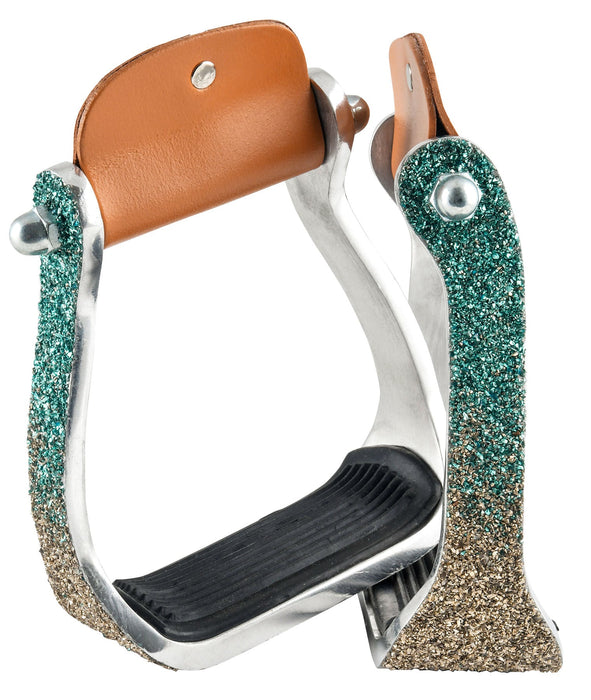 Showman Ombre Glitter Overlay Stirrups - Jeffers - Horse Supplies > Horse Tack > Stirrups