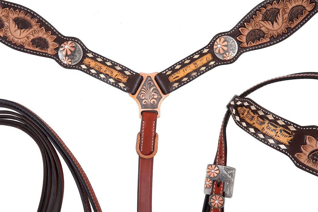 Showman Sunflower & Gator Tack Set - Jeffers - Horse Supplies > Horse Tack > Tack Sets