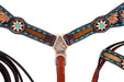 Showman Sunflower & Turquoise Buckstitch Tack Set - Jeffers - Horse Supplies > Horse Tack > Bridles & Headstalls