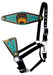 Showman Turquoise Filigree & Sunflower Bronc Halter - Jeffers - Horse Supplies > Horse Tack > Horse Halters