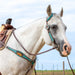 Showman Turquoise Filigree & Sunflower Headstall and Breast Collar - Jeffers - Horse Supplies > Horse Tack > Tack Sets