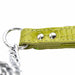 Signature Croco Leather Handle Chain Leash for Dogs - 6 ft Chew - Resistant Lead - LY79 - Green - 3/4" x 6' - 2