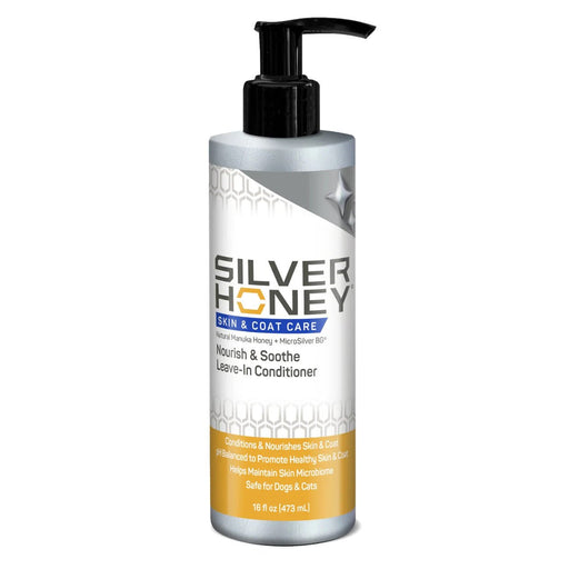 Silver Honey Skin & Coat Care Nourish & Soothe Leave - In Conditioner for Dogs & Cats, 16 oz - Y1VL - 16 fl oz (473 ml) - 1 - 1