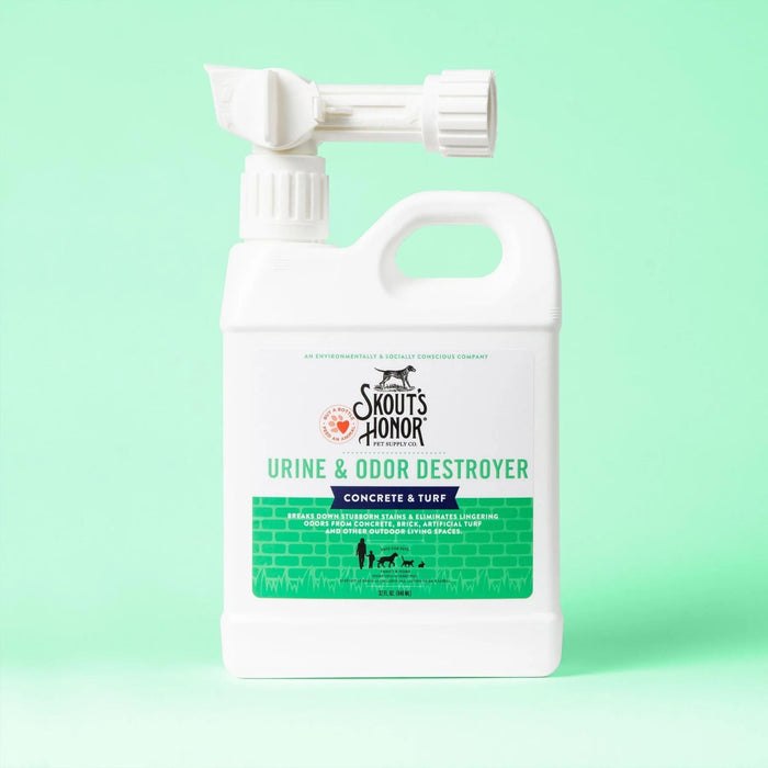 Skout's Honor Urine & Odor Destroyer, Concrete & Turf, 32 oz - Jeffers - Animal & Pet Supplies > Pet Odor & Stain Removers