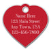Jeffers Custom Personalized Engraved Heart Shaped ID Tags for Dogs & Cats - 7Y1L - Red - Small (1" x 1") - 2