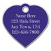 Jeffers Custom Personalized Engraved Heart Shaped ID Tags for Dogs & Cats - 7YAE - Purple - Large (1.5" x 1.25") - 3