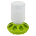 Small Plastic Chick Feeder, 1 Qt Bottle & Base for Chicks and Quail - GAUCN - 1 Quart - Green - 1