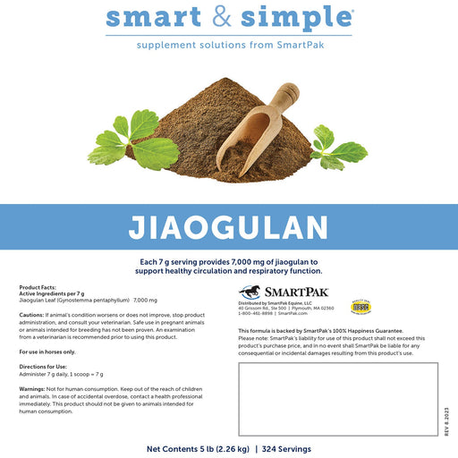SmartEquine Smart & Simple Jiaogulan Supplement for Horses - SMACW - 5 lb - 2