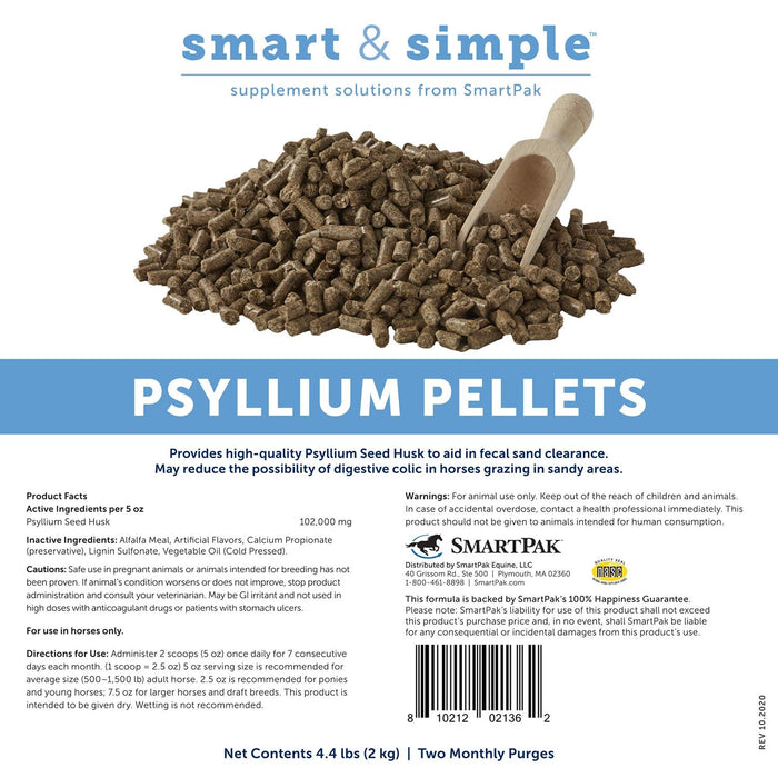 SmartEquine Smart & Simple Psyllium Pellets - SMAAL - 4.4 lbs - 2