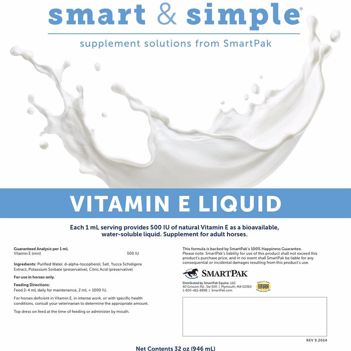 SmartEquine Smart & Simple Vitamin E, Liquid - SMADP - Bag of 28 LiquidPaks - 3