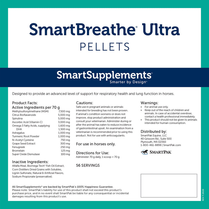 SmartEquine SmartBreathe Ultra Pellets - SMADW - 4 lb Bag - 3