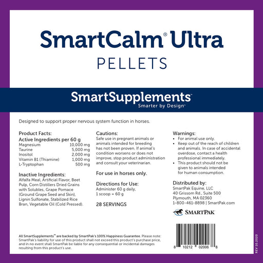 SmartEquine SmartCalm Ultra Pellets - SMAAJ - 3.7 lbs - 2