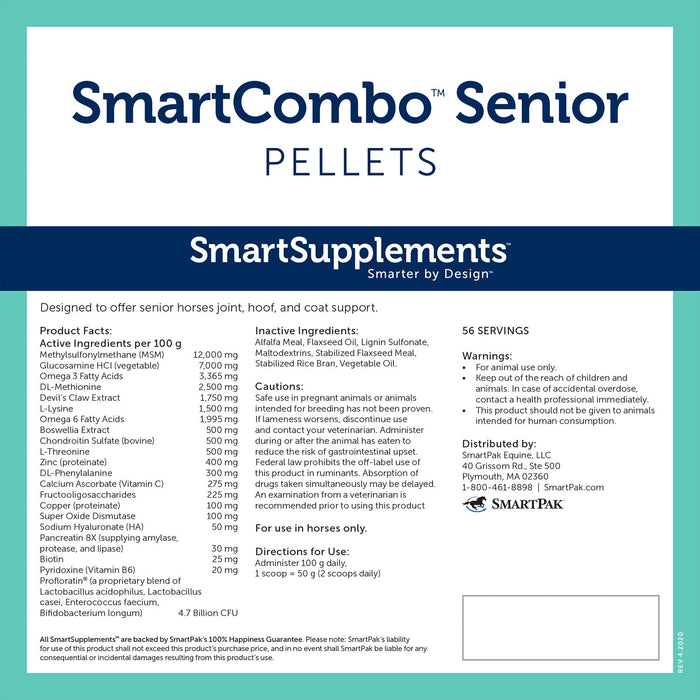 SmartEquine SmartCombo Senior Pellets - SMAP - 12.4 lbs - 2