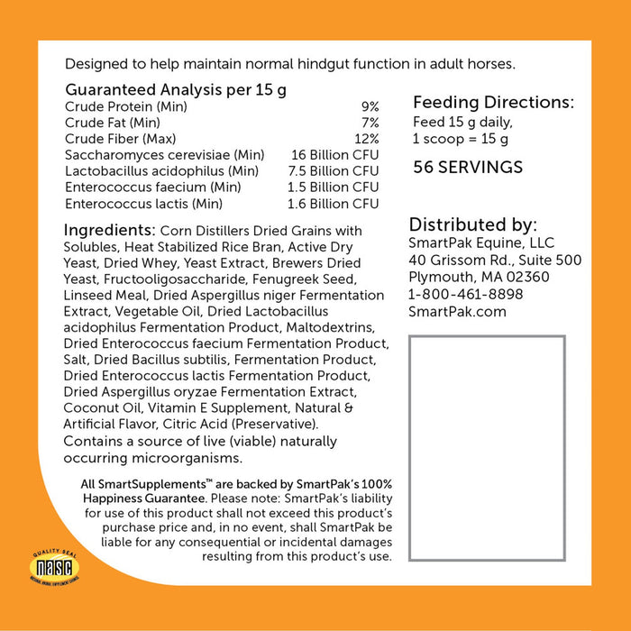 SmartEquine SmartDigest Powder Digestive Supplement for Horses - SMABD - 1.85 lb - 3